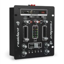 DJ-25 DJ-mixér mixážny pult, zosilňovač, bluetooth, USB, čierna/biela